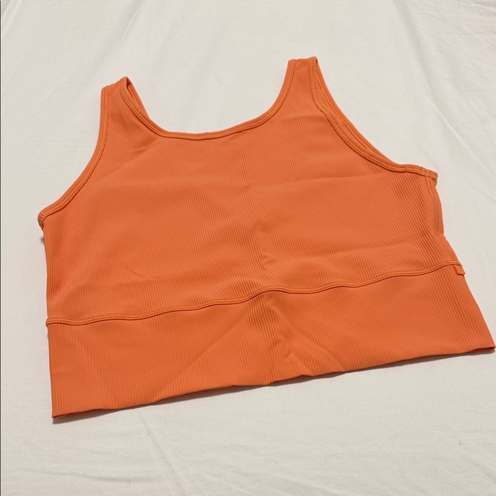 Lululemon Cropped Ribbed Tank Top - Orange
